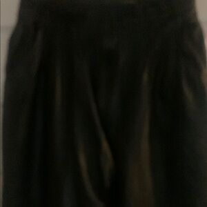 Black High-Waisted Pants leather